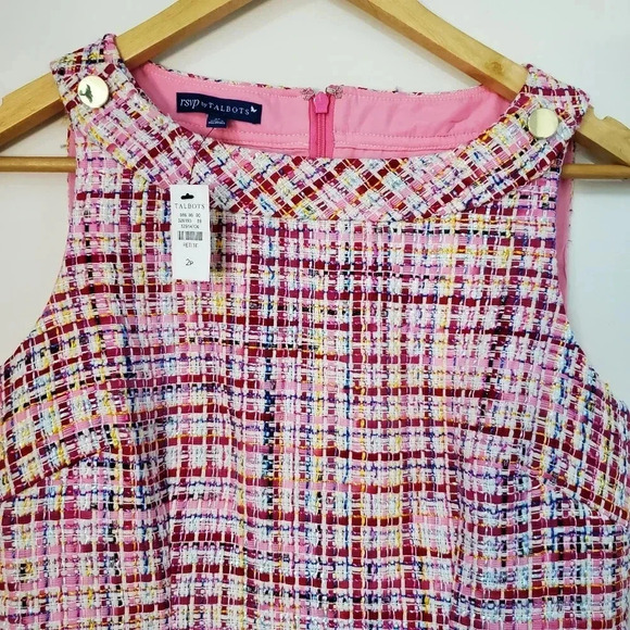 RSVP by Talbots RIBBON TWEED SHIFT DRESS Size 2P - Picture 8 of 10